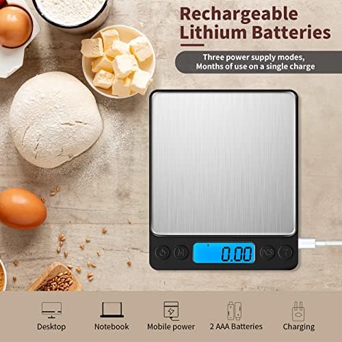 Small Digital Gram Scale 1000g by 0.01g, MEIYA High Accuracy Scale - Image 2