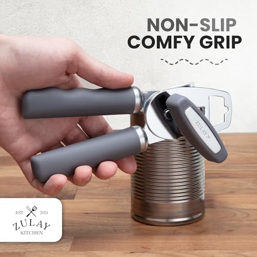 Zulay Kitchen Manual Can Opener Heavy Duty Patented Stainless Steel - Image 5