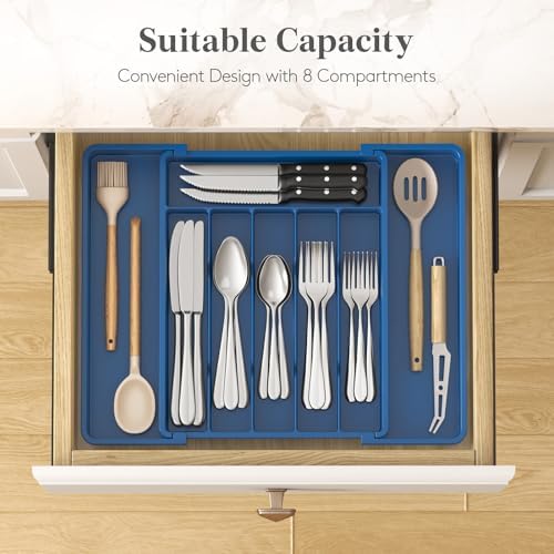 Lifewit Expandable Silverware Drawer Organizer, Kitchen Utensil Tray - Image 3