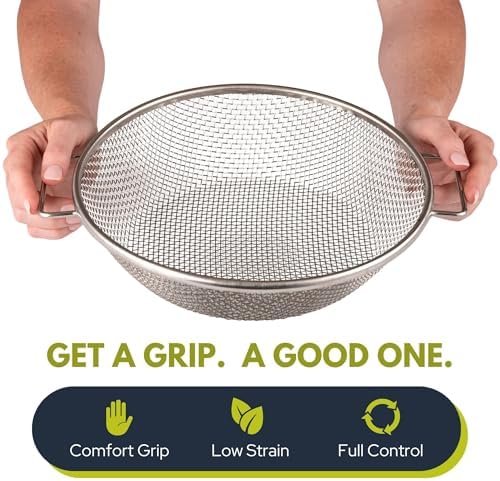 Round Soil Sifter, 1/8-inch Stainless Steel Sieve - Image 3