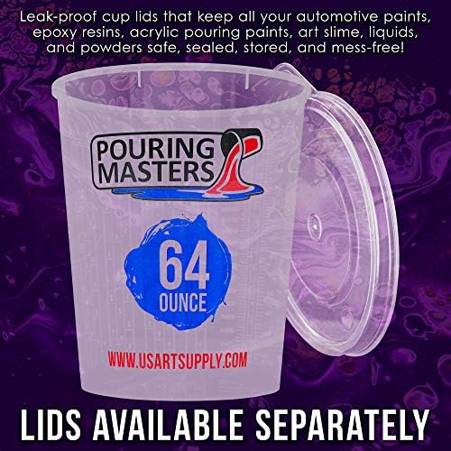 Pouring Masters 64 Ounce Graduated Plastic Mixing Cups - Image 5