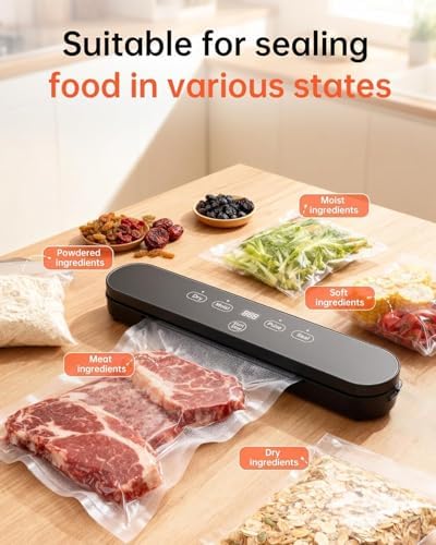 Vacuum Sealer for Food, 4-in-1 Food Sealer Machine Digital Timer - Image 2