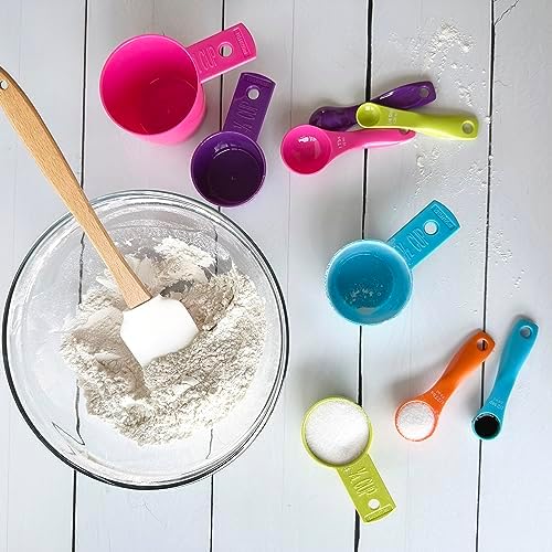 R&M Colorful 5-Piece Measuring Spoon Set – Nesting Plastic Tbsp, 1/2 Tbsp - Image 4