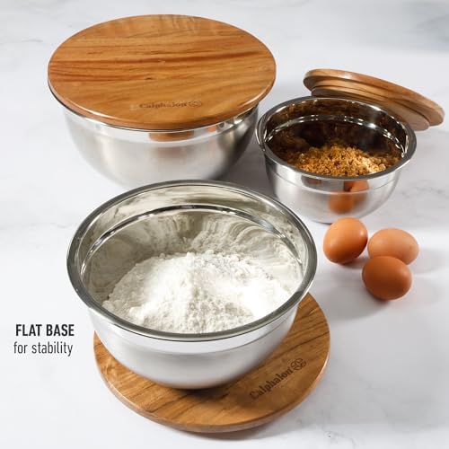 Calphalon Orbit Mixing Bowl Set, 3-Piece Stainless Steel Mixing Bowls - Image 7
