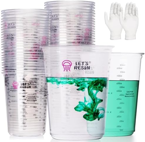 LET'S RESIN 32 oz Resin Mixing Cups, 45-Piece Kit by LETSRESIN