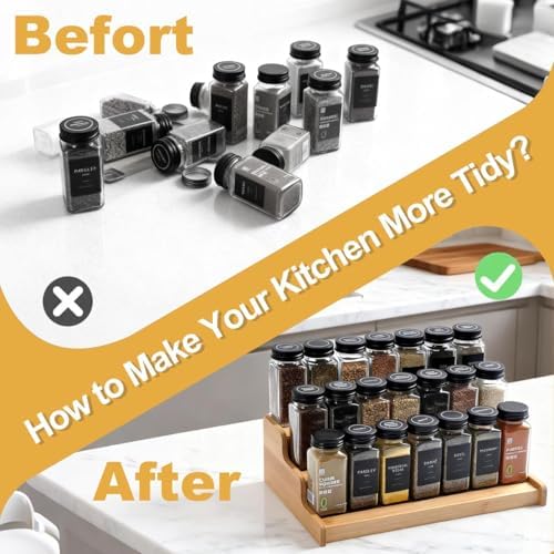 JinDoWin 2 Pack Cabinet Spice Rack Organizers - Image 7