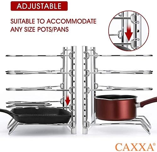CAXXA Heavy Duty Pan Rack, Pot Lid Rack, Kitchen Cabinet Pantry Cookware - Image 4