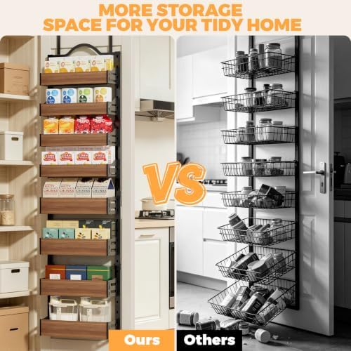8-Tier Pantry Door Organizer, Over the Door Pantry Organizer - Image 6