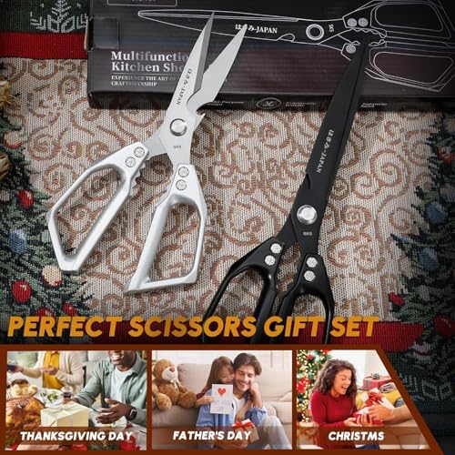Huusk Kitchen Shears Set, Japanese Stainless Steel Scissors - Image 7