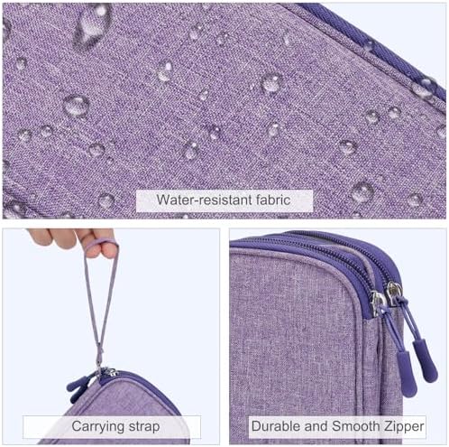 FYY Electronic Organizer, Travel Tech Pouch Bag Cable Organizer Dark Purple - Image 4