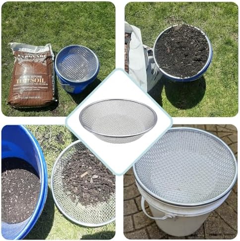 2PCS Soil Sifter for Gardening, Rock Sifter for 5gallon, Compost Sifter Dirt - Image 2
