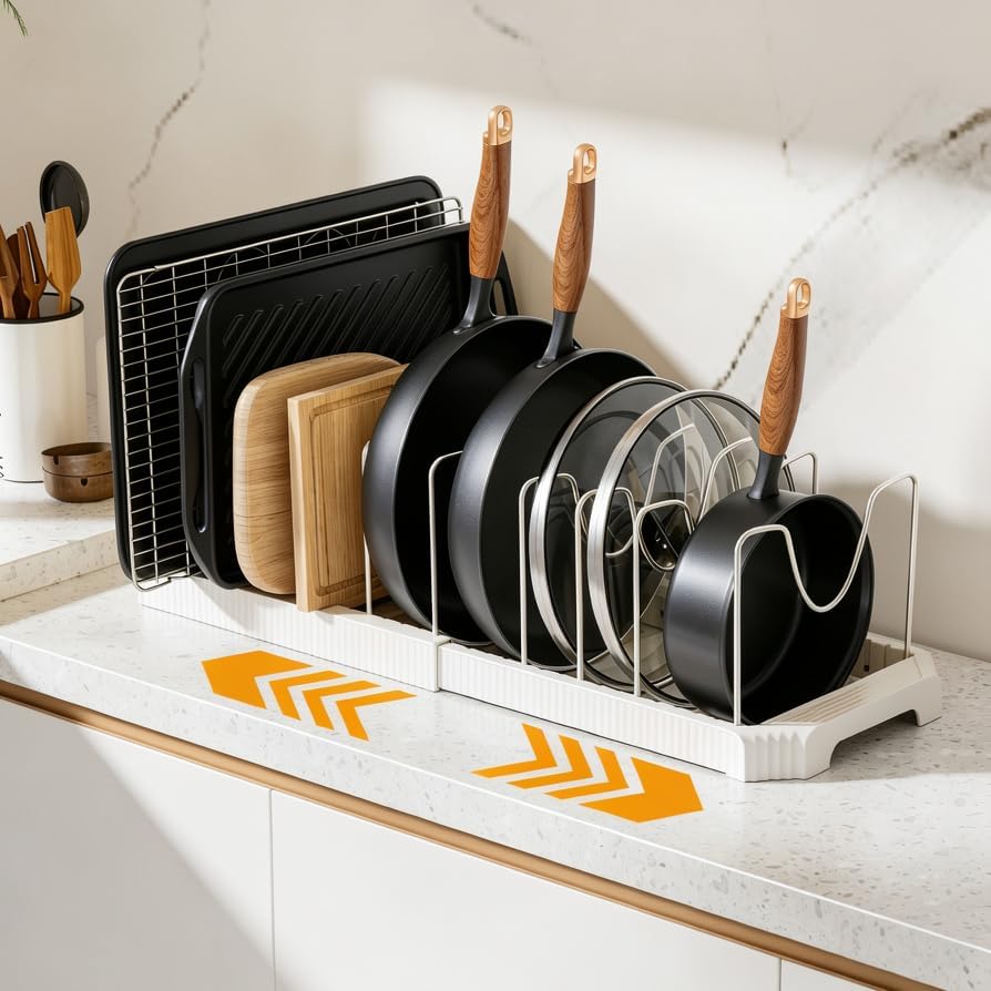 MUDEELA Pots and Pans Organizer under Cabinet - Image 2