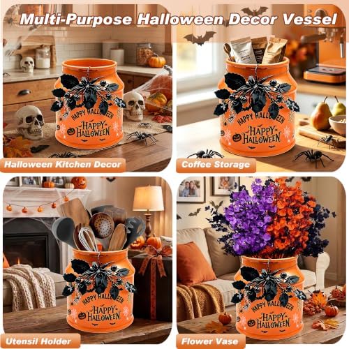 Halloween Kitchen Decor, Halloween Ceramics Utensil Holder - Image 5