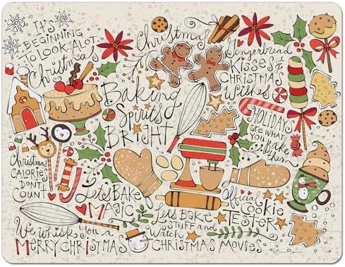 Cut N' Funnel Christmas Toss Designer Flexible Cutting Board Mat by CounterArt