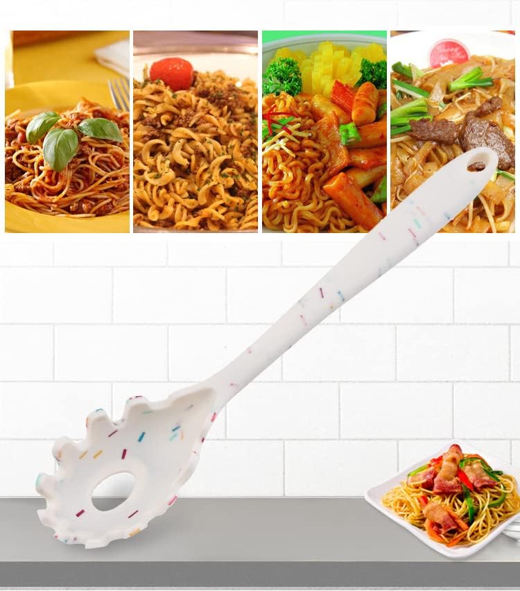 Silicone Pasta Fork, High Heat Resistant to 480°F, Hygienic One Piece Design - Image 4