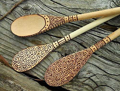 Kitchen Wooden Spoons Mixing Baking Serving Utensils Puppets 12 In - Image 3