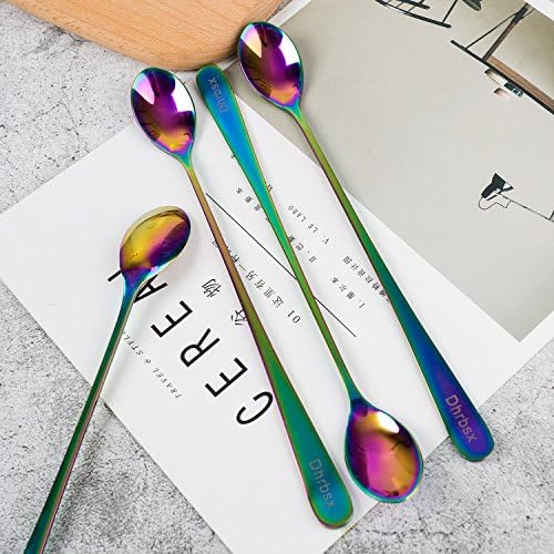 Long Handle Iced Tea Spoons, Tall Coffee & Latte Stirrers, Dessert Spoon Set - Image 6