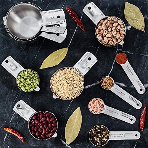 Hudson Essentials Stainless Steel Measuring Cups and Spoons Set - Image 4
