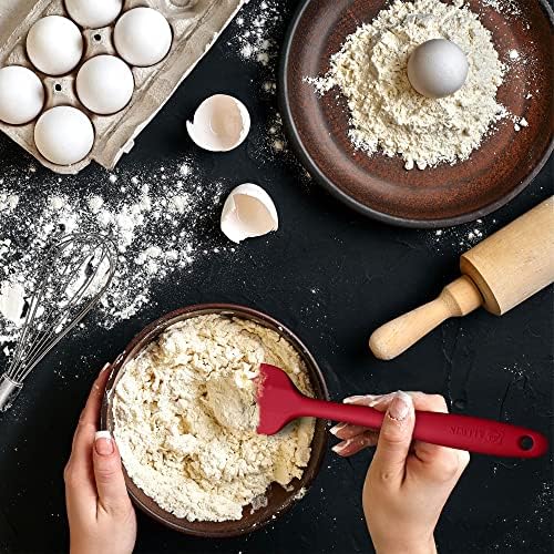3-Piece Silicone Spatula Set, 600°F Heat Resistant, Wine Red - Image 5