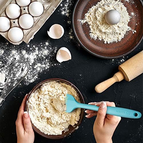 3-Piece Silicone Spatula Set, 600°F Heat Resistant, Light Blue - Image 5