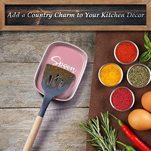 Ceramic Spoon Rest for Stove Top, DAYYET Large Spoon Holder, Spoon Rest for - Image 2
