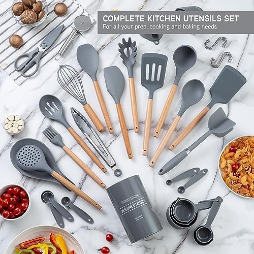 Country Kitchen Non Stick Silicone Utensil Set - Image 3
