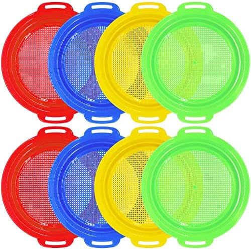 OJYUDD 8 Pack Plastic Sand Sieves by OJYUDD