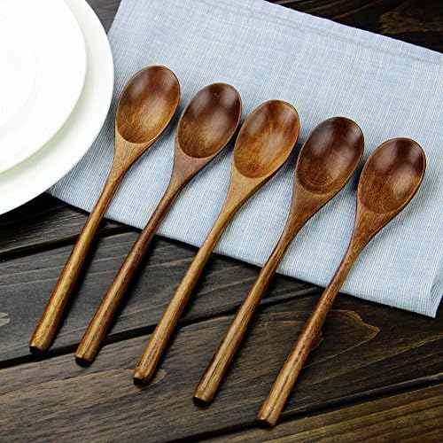 AOOSY 9 In Wooden Spoons for Eating - Image 2