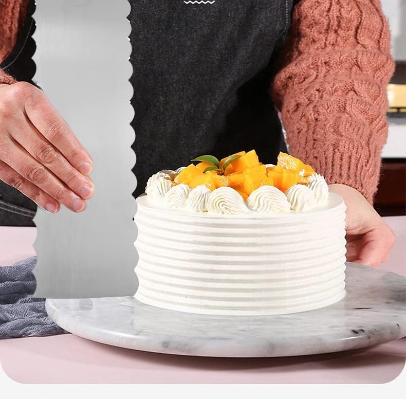 8.6 Inch Stainless Steel Cake Scraper Metal Scraper - Image 3
