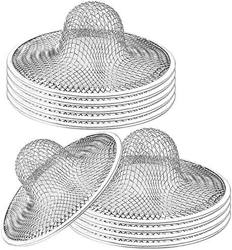 10pcs Mesh Sink Strainer, 2.75" Top/1" Stainless Steel Slop Basket Filter Trap by Rainmae