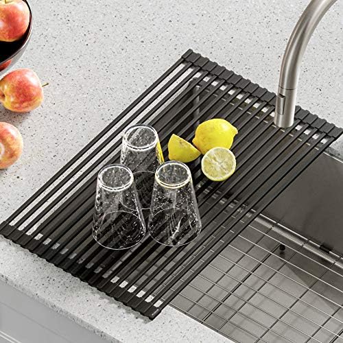 KRAUS Multipurpose Over-Sink Roll-Up Dish Drying Rack, Colander and Trivet in - Image 2