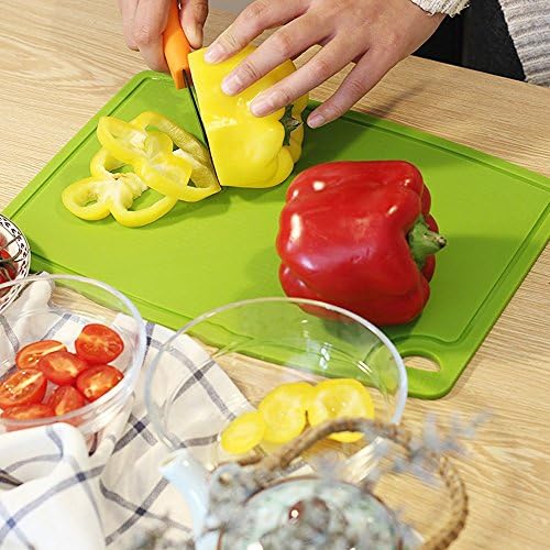 Liflicon Thick Cutting Boards for Kitchen Silicone Chopping Board Set of 2 Mid - Image 4