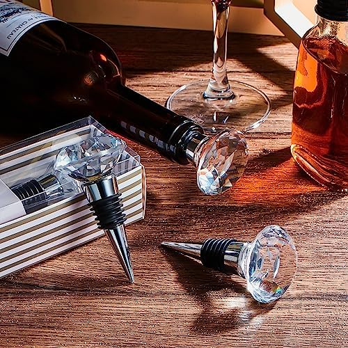 36 Pieces Crystal Wine Bottle Stopper Wine Stoppers Reusable Diamond Plug - Image 4