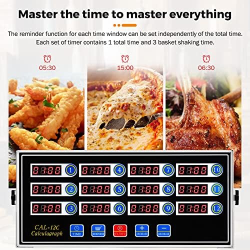 BEAMNOVA 12-Channel Commercial Digital Kitchen Timer - Image 3