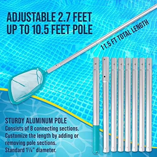 U.S. Pool Supply 11.5 Foot Swimming Pool Leaf Skimmer Net - Image 5