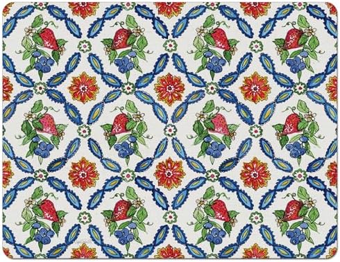 Cut N' Funnel Strawberry Garden Designer Flexible Cutting Board Mat by CounterArt