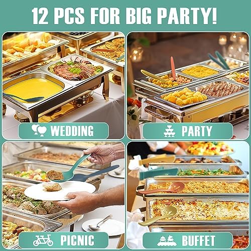 Reusable Plastic Serving Utensils Set of 12, - Image 3
