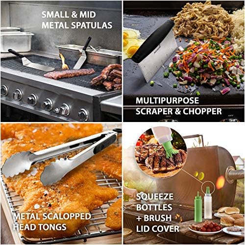 Metal Spatula Set Stainless Steel and Scraper - Image 2