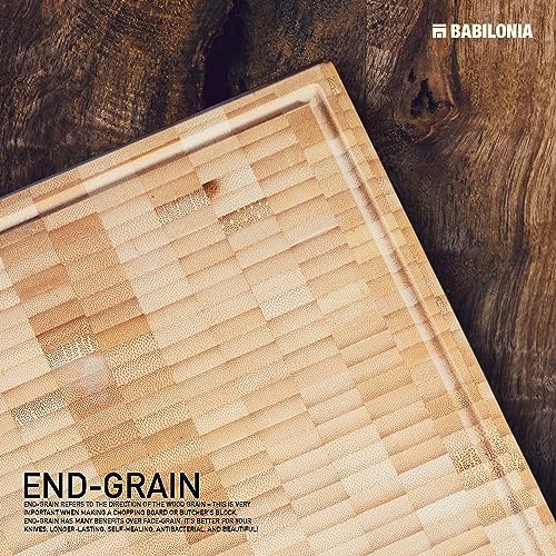 XXL Bamboo Cutting Board, End Grain Butcher Block - Image 5