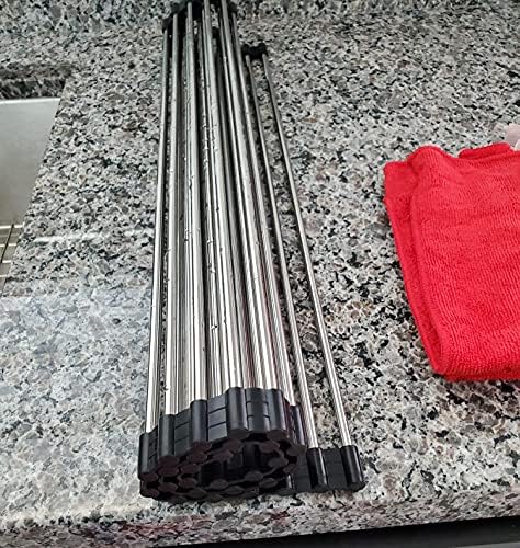 Ahyuan Roll up Dish Drying Rack Over The Sink Kitchen Roll up Sink Drying Rack - Image 3