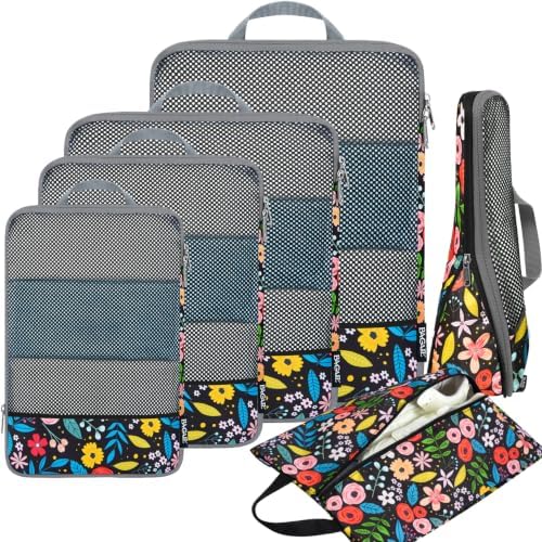 BAGAIL 4 Set/6 Set/8 Set Compression Packing Cubes Travel Accessories by BAGAIL