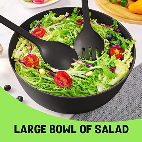 ECOWAY Bamboo Fiber Salad Bowl Set, Large Mixing Bowl - Image 5
