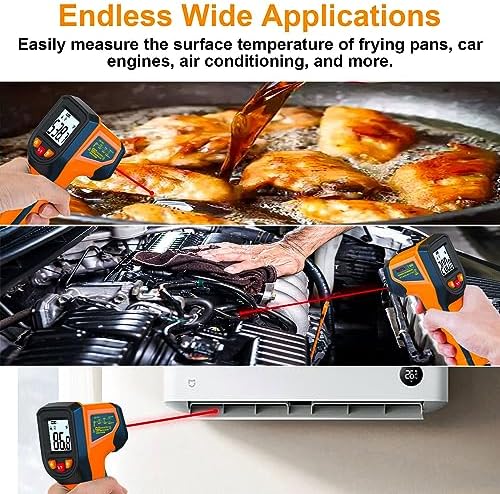 Laser Infrared Thermometer Non-Contact Digital Temperature Gun, -58℉～1112℉ IR - Image 6
