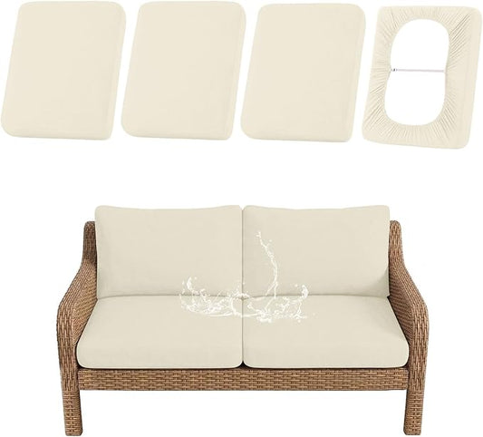 Waterproof Outdoor Cushion Covers, Stretch Patio Slipcovers | UV Resistant by hyha