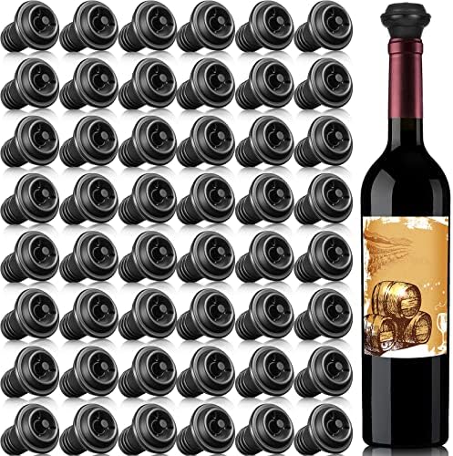Honoson 48 Pieces Silicone Wine Stoppers Vacuum Seal Reusable by Honoson