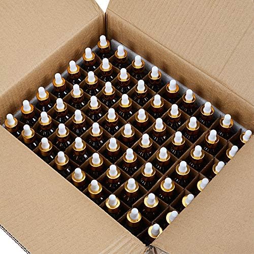 PrettyCare 2 oz Eye Glass Dropper Bottles, 63 Pack Amber Empty Thick Bottles - Image 6