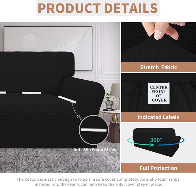 Easy-Going 100% Waterproof Couch Cover, 3 Cushion Couch Slipcover - Image 4