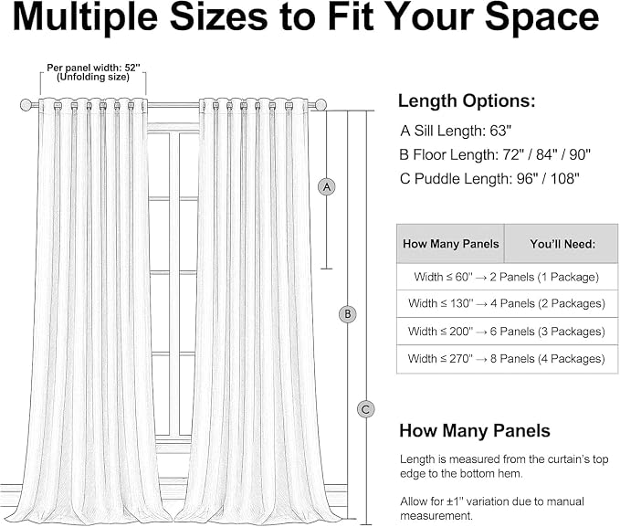Topfinel Dark Flax Blackout Curtains 120 Inches Long - Image 8