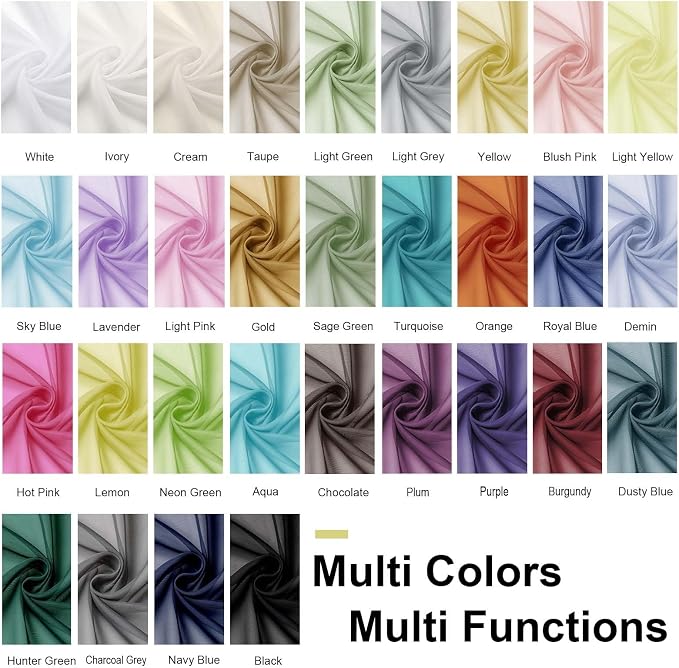 Sheer Curtain 90 Inches Long 2 Panels Set - Image 9