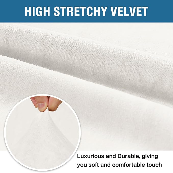 H.VERSAILTEX Velvet Stretch Individual Chaise Cover Sectional Couch Covers - Image 5